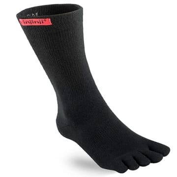 Injinji Sport Original Weight Crew Coolmax Zehensocken schwarz