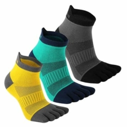 MeiKan Zehensocken,Laufsocken für Herren&Damen, 3 Paar Unisex Sneaker Sportsocken Multicolor